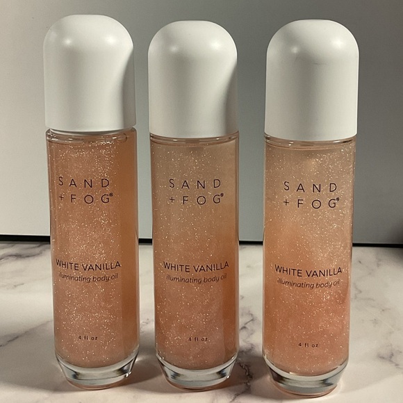 Sand + Fog Other - NIB Sand + Fog Shimmer BODY OIL in WHITE VANILLA * 4 fl oz illuminating X 3